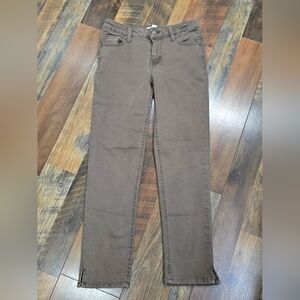 Maurices Mid Rise Brown Slim Straight Ankle 0 Regular M Jeans
